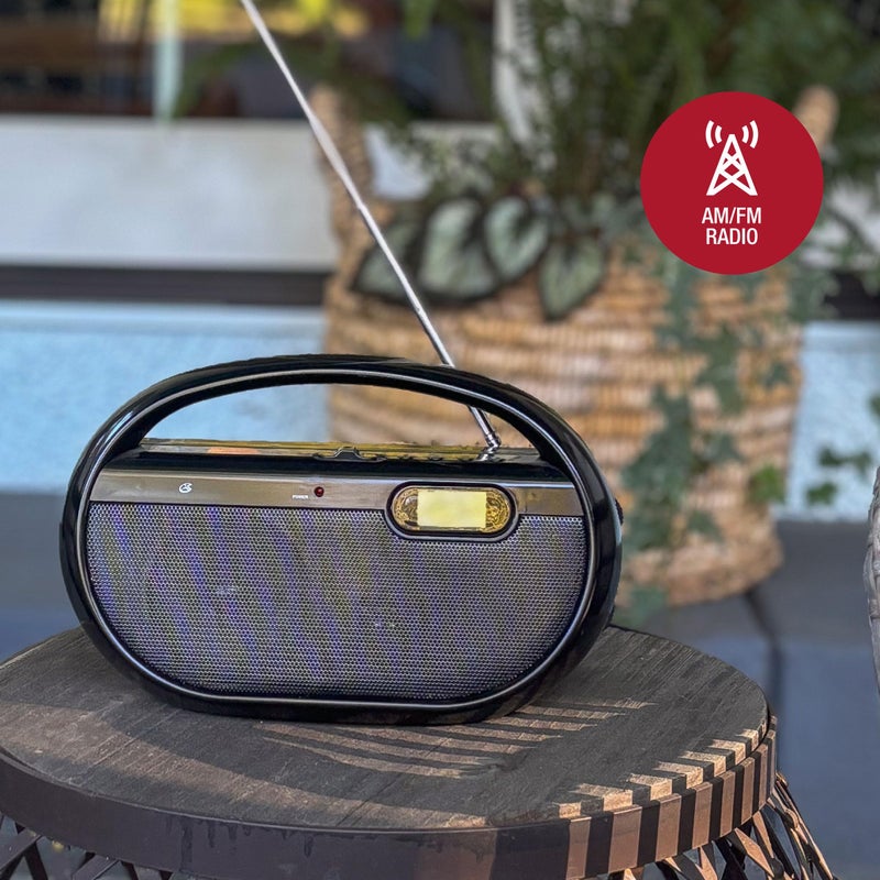 GPX R602B Portable AM/FM Radio with Digital Clock and Line Input - Image 2